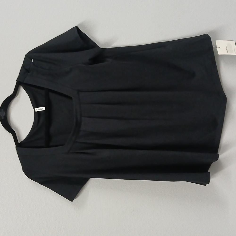 Halara Square Neck Short Sleeve Casual Top Black Lg - Picture 3 of 6